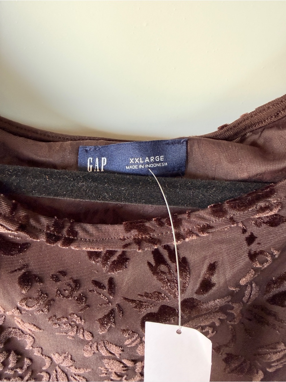 NWT Gap Velvet Floral Maxi Dress Long Sleeve XXL - Picture 3 of 7